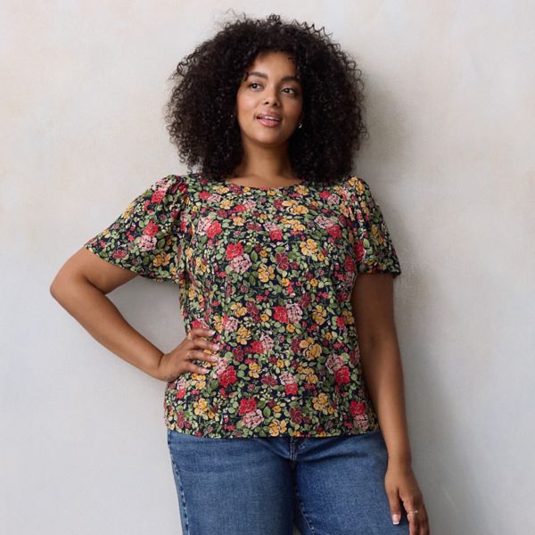 Топ из ткани с рукавами-крылышками больших размеров Lc Lauren Conrad, цвет navy georgie floral
Топ из ткани с рукавами-крылышками больших размеров Lc Lauren Conrad, цвет navy georgie floral