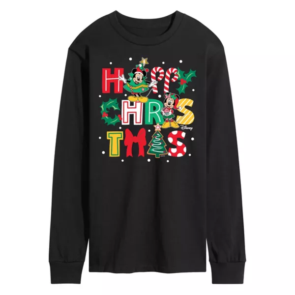 Мужская футболка с рождественскими принтами с длинным рукавом Disney, черный
Мужская футболка с рождественскими принтами с длинным рукавом Disney, черный