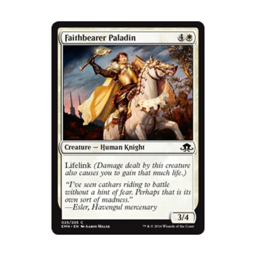 CCG Паладин-верующий (C) (фольга), MTG - Eldritch Moon
CCG Паладин-верующий (C) (фольга), MTG - Eldritch Moon