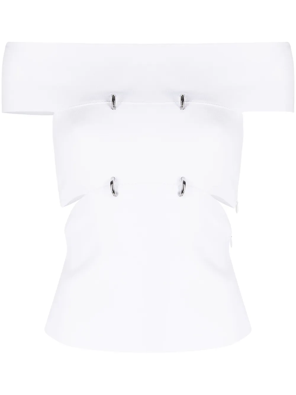 Топ с открытыми плечами Alexander McQueen, белый
Топ с открытыми плечами Alexander McQueen, белый