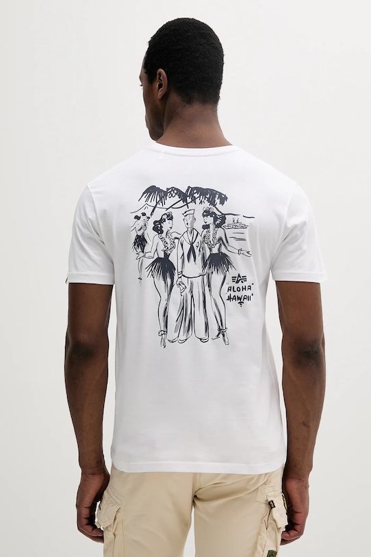 Хлопковая футболка Aloha T BP Alpha Industries, белый 
Хлопковая футболка Aloha T BP Alpha Industries, белый