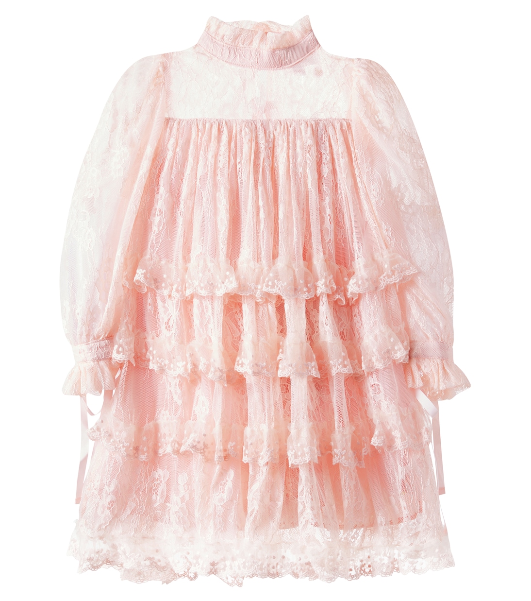 Платье из многоярусного кружева с оборками Petite Amalie , Powder Pink 
Платье из многоярусного кружева с оборками Petite Amalie , Powder Pink