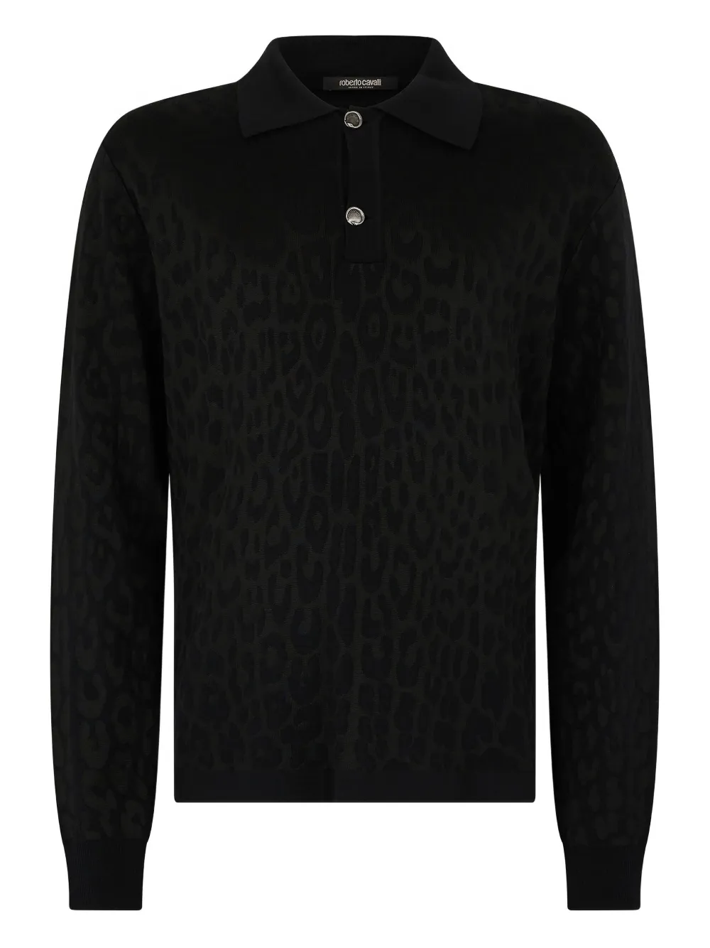 Рубашка поло с леопардовым принтом Roberto Cavalli, черный
Рубашка поло с леопардовым принтом Roberto Cavalli, черный