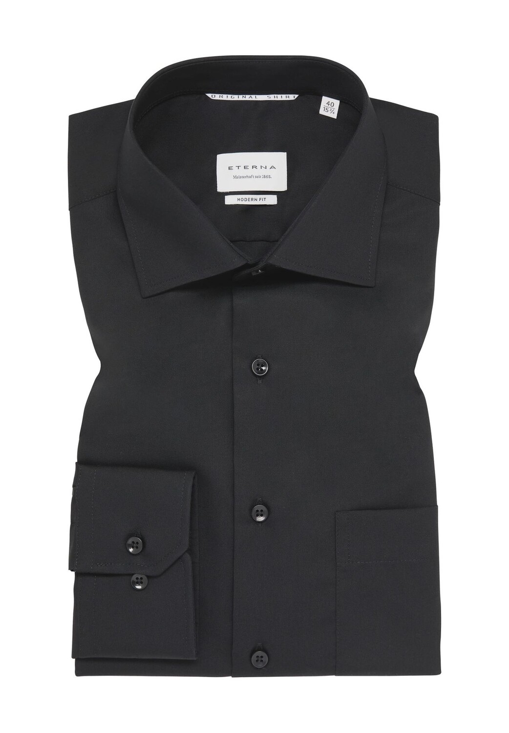Деловая рубашка, современный крой, нагрудный карман, мужская ETERNA, черный
Деловая рубашка, современный крой, нагрудный карман, мужская ETERNA, черный