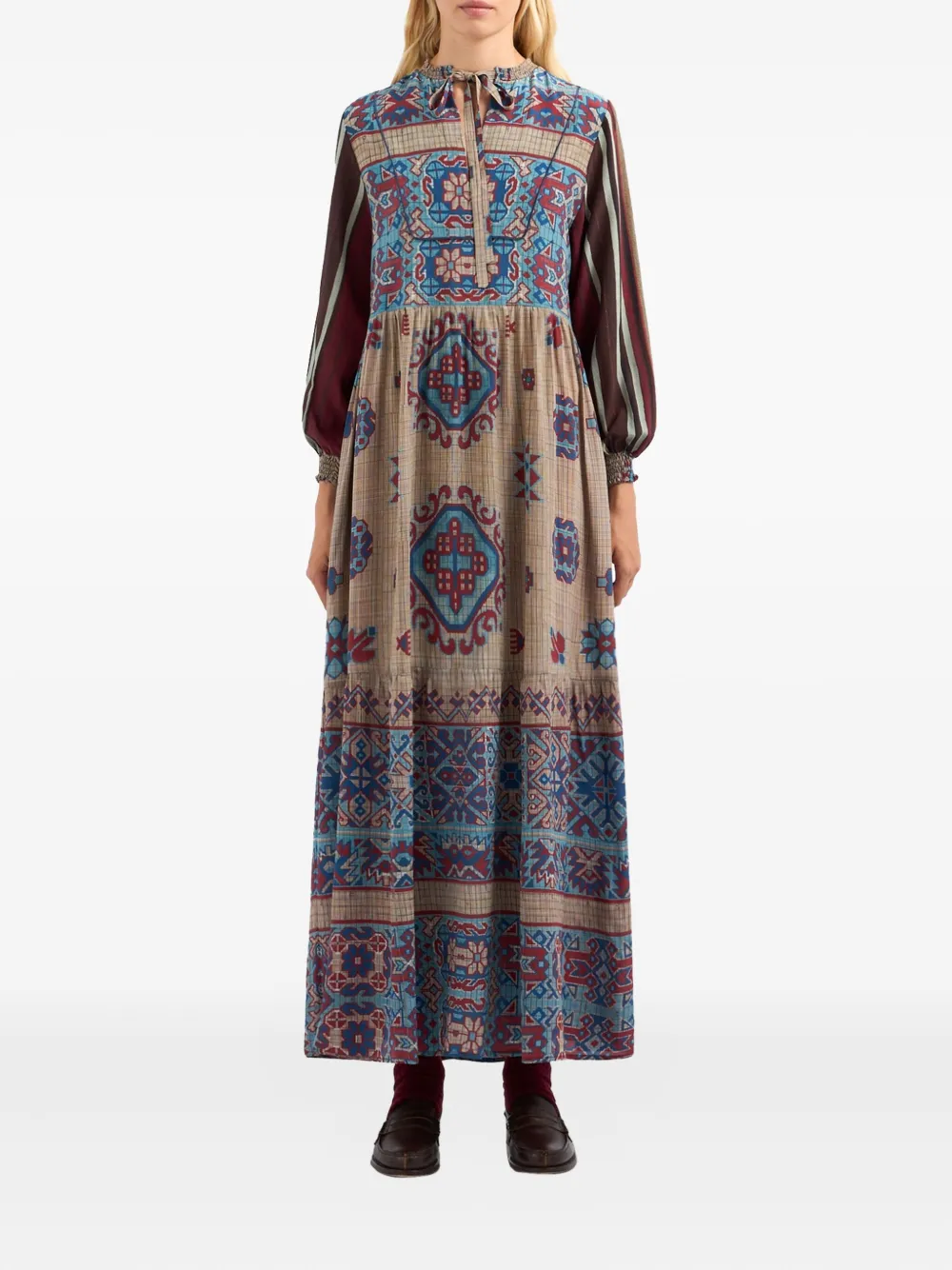 Платье миди с геометричным узором Pierre-Louis Mascia, нейтральный
Платье миди с геометричным узором Pierre-Louis Mascia, нейтральный