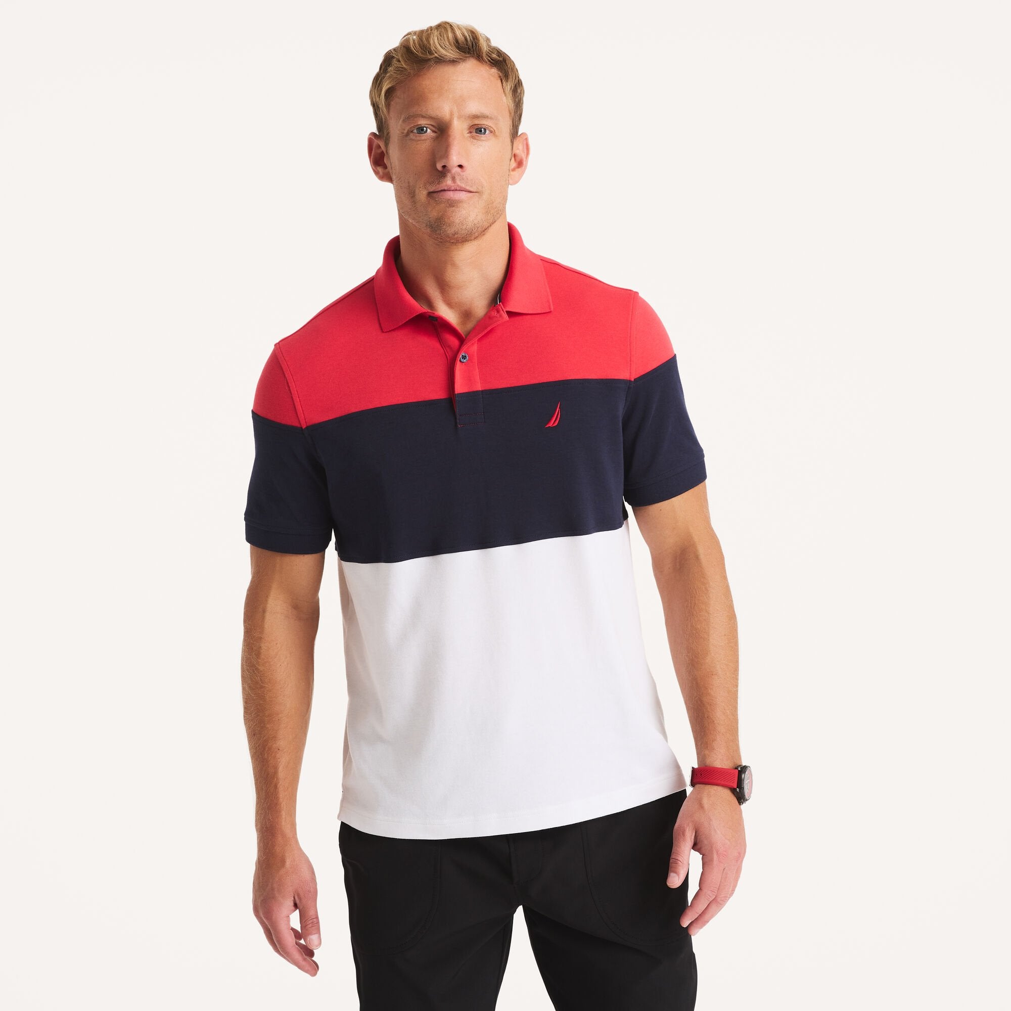 Мужское поло Nautica Classic Fit Interlock Colorblock, розовый/коралловый
Мужское поло Nautica Classic Fit Interlock Colorblock, розовый/коралловый