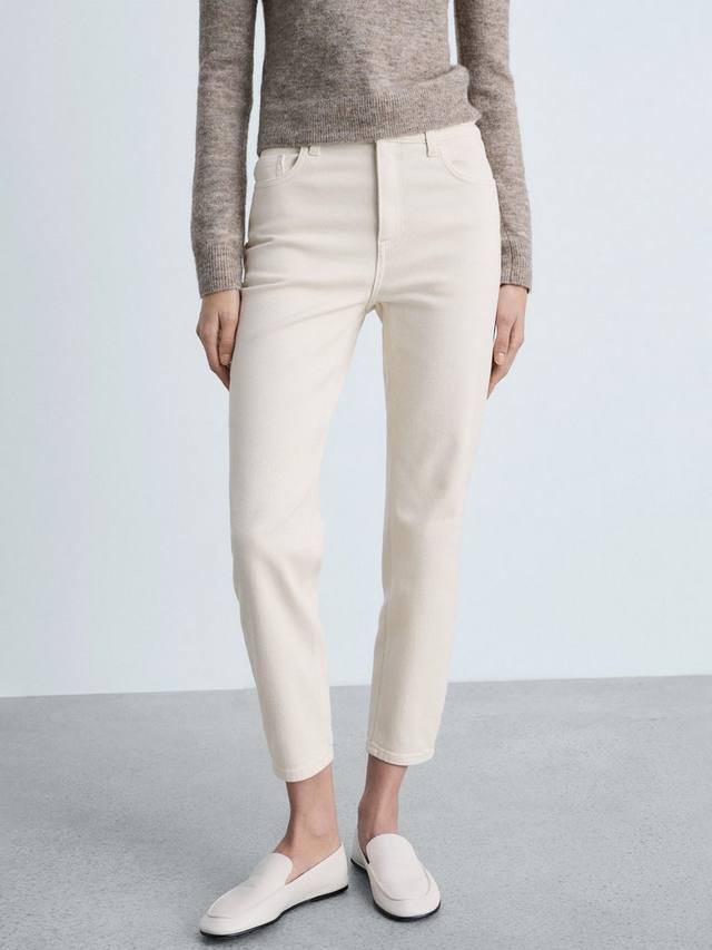 Комфортные мамины джинсы с высокой посадкой Mango, светло-бежевый
Комфортные мамины джинсы с высокой посадкой Mango, светло-бежевый