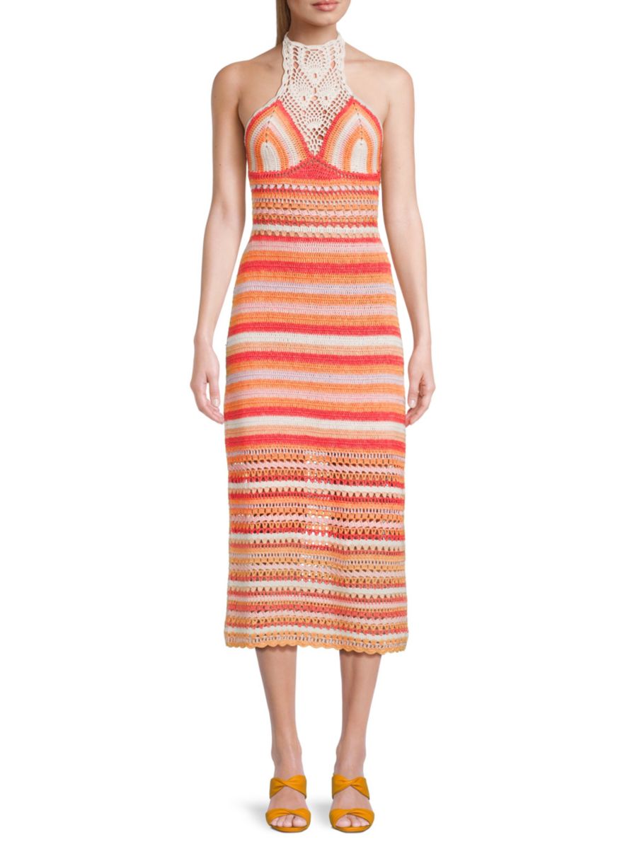 Платье-миди Amal Crochet Ramy Brook, цвет Guava Combo 
Платье-миди Amal Crochet Ramy Brook, цвет Guava Combo