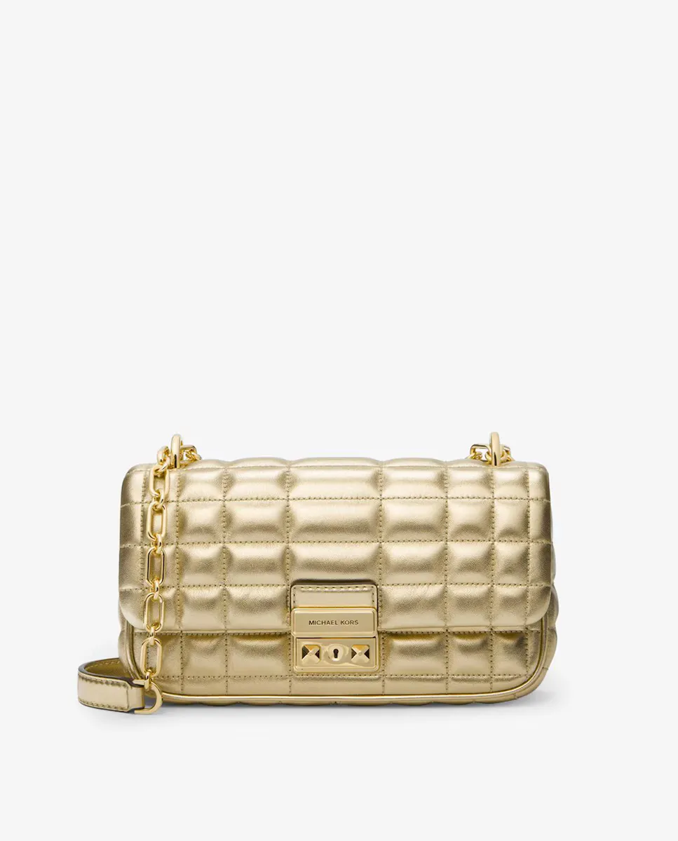 Кожаная сумка через плечо Tribeca металлик Michael Michael Kors, золотой 
Кожаная сумка через плечо Tribeca металлик Michael Michael Kors, золотой