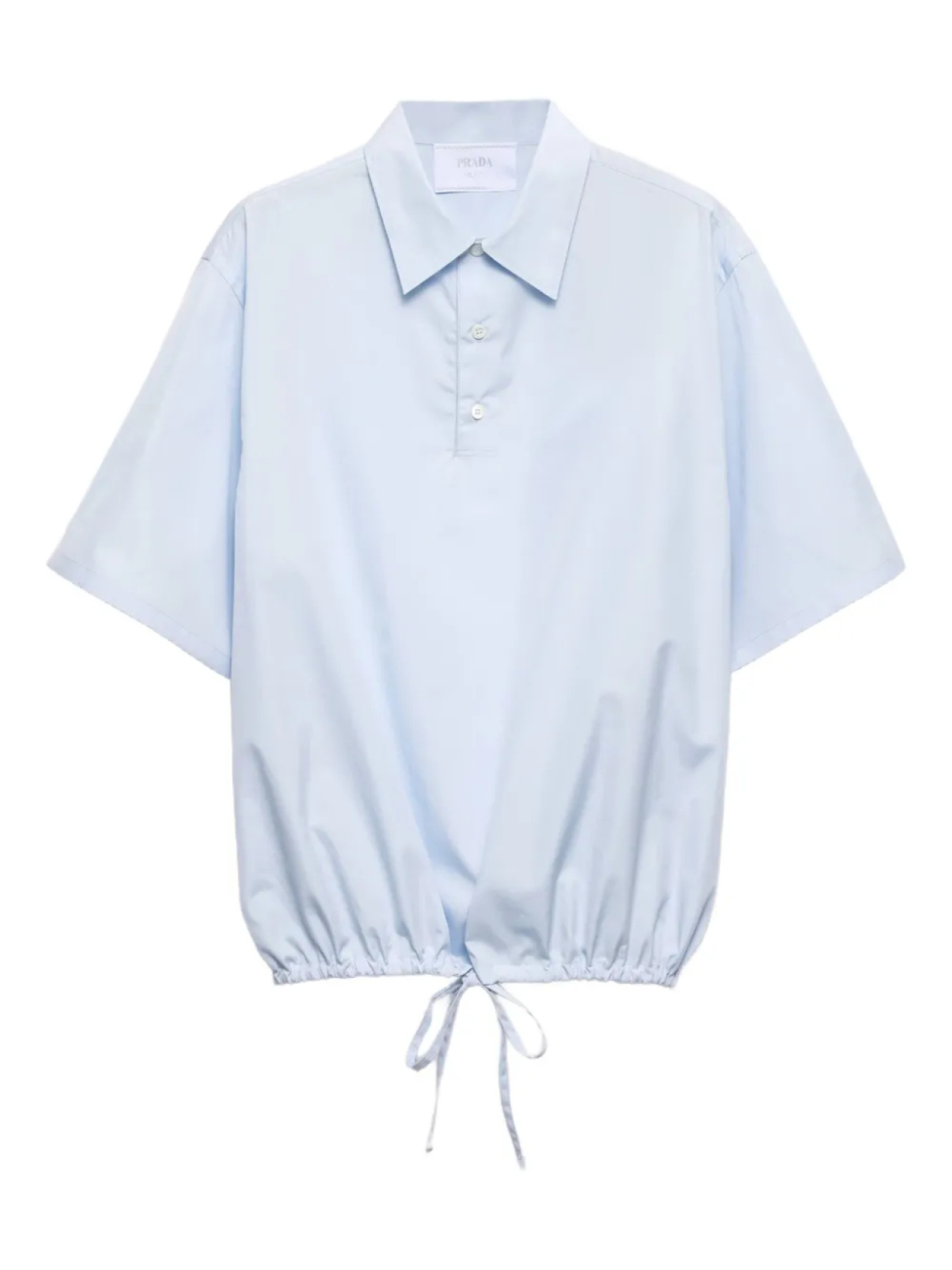 Prada рубашка поло с короткими рукавами, синий 
Prada рубашка поло с короткими рукавами, синий