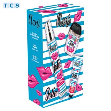 Подарочный набор ароматизированного спрея для тела, геля и крема для рук Nangќ Jolie, Nani
Подарочный набор ароматизированного спрея для тела, геля и крема для рук Nangќ Jolie, Nani