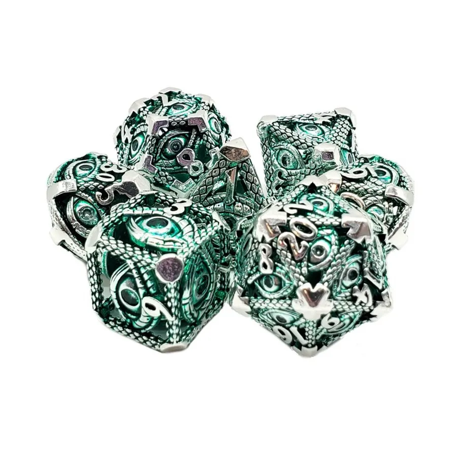 Полые игральные кости «всевидящий глаз» — серебристые с зеленым (7), Hollow Dice
Полые игральные кости «всевидящий глаз» — серебристые с зеленым (7), Hollow Dice