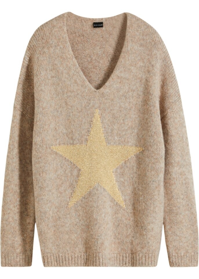 Свитер со звездой Bodyflirt, оранжевый
Свитер со звездой Bodyflirt, оранжевый