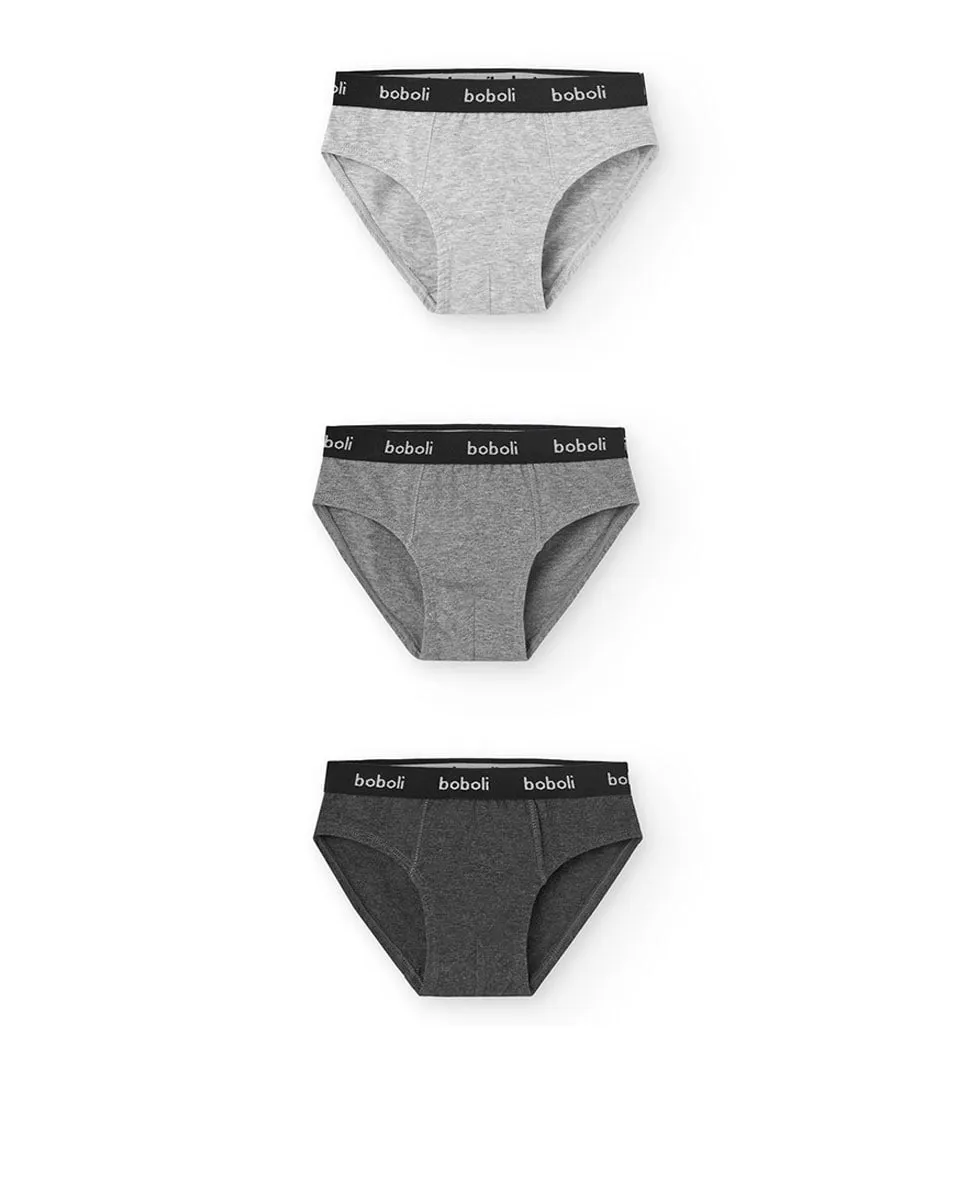 Набор из 3 однотонных трусиков для мальчика с логотипом на поясе Boboli, светло-серый
Набор из 3 однотонных трусиков для мальчика с логотипом на поясе Boboli, светло-серый