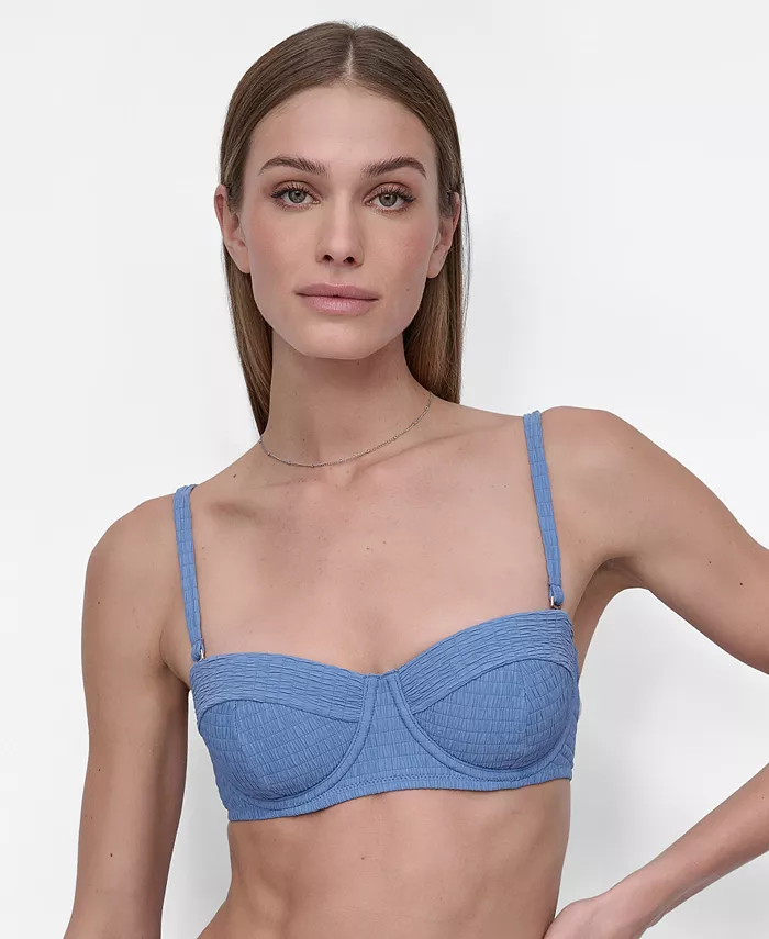 Женский текстурированный формованный бюстгальтер балконет для бикини DKNY, синий
Женский текстурированный формованный бюстгальтер балконет для бикини DKNY, синий