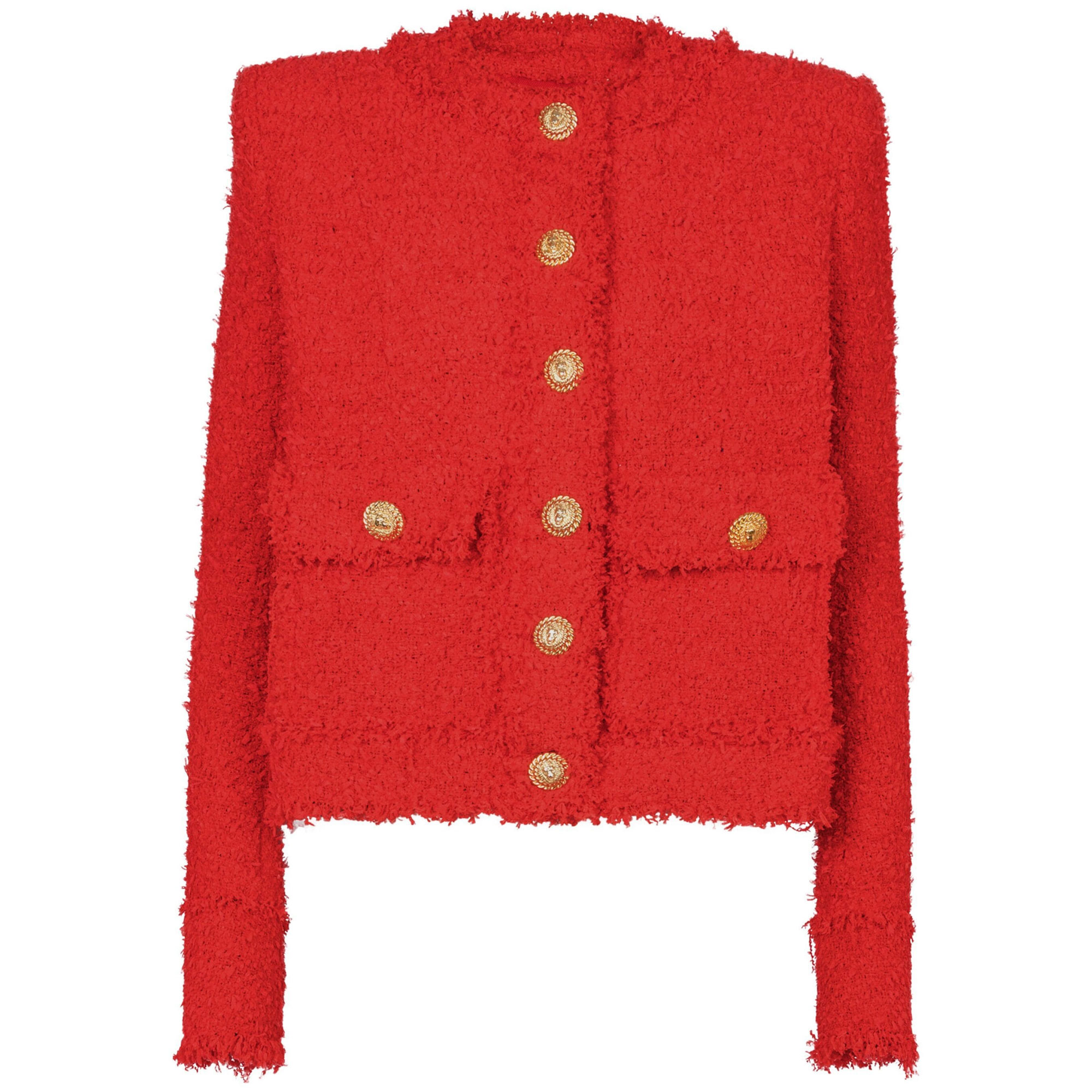 BALMAIN Приталенный твидовый пиджак на пуговицах, Red
BALMAIN Приталенный твидовый пиджак на пуговицах, Red