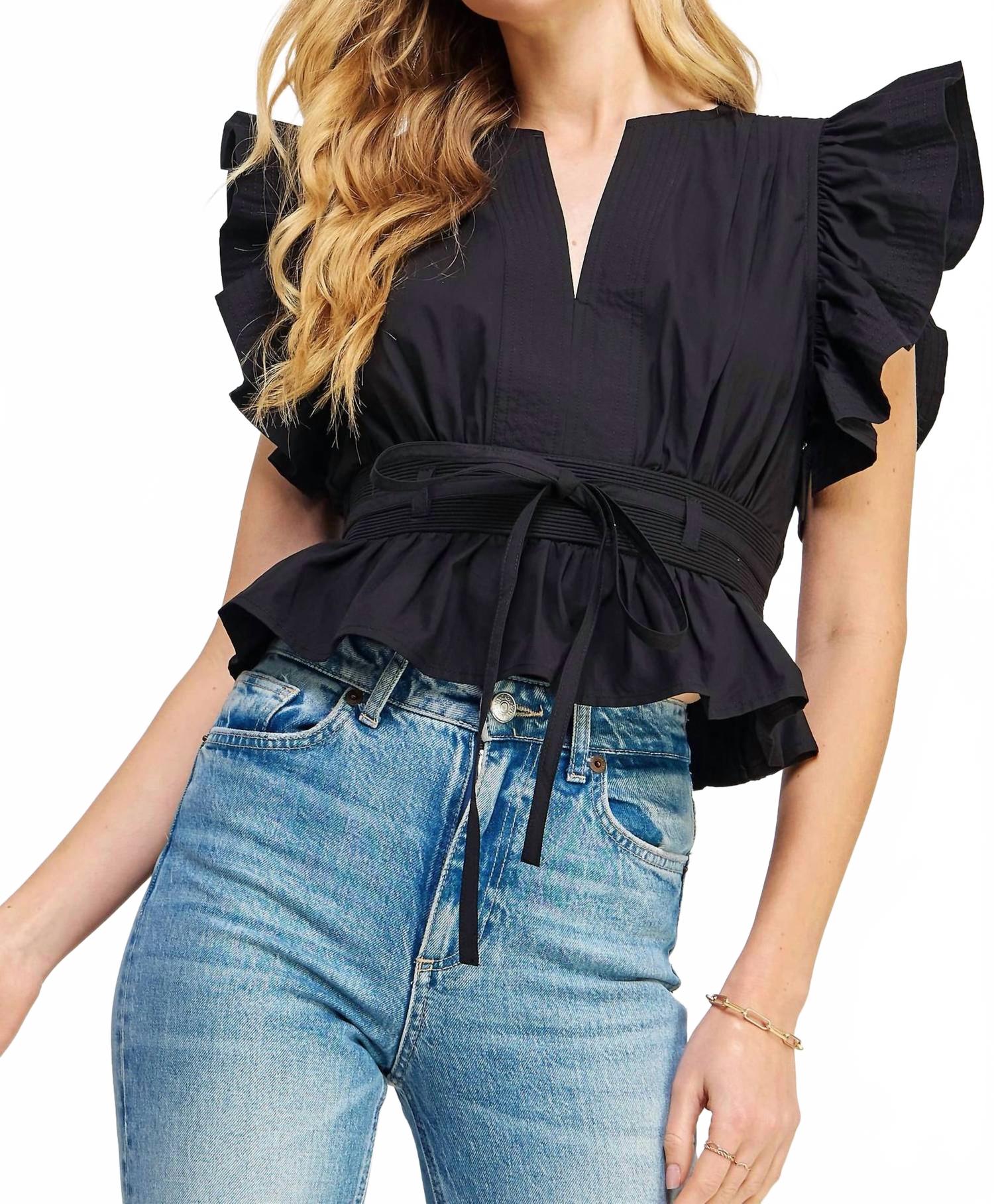 Топ с воланами She's All That в черном цвете Strut & Bolt
Топ с воланами She's All That в черном цвете Strut & Bolt