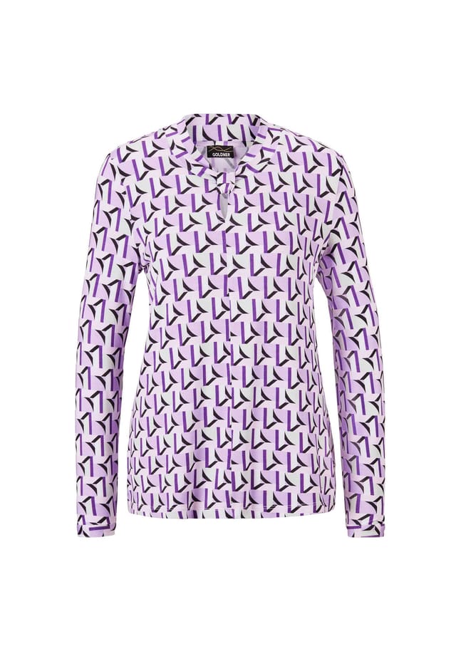 Короткий размер: красивая рубашка с принтом и необычным вырезом. Goldner, мультиколор
Короткий размер: красивая рубашка с принтом и необычным вырезом. Goldner, мультиколор