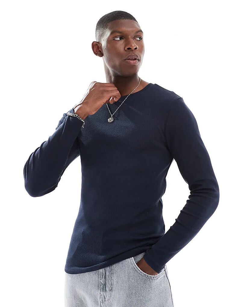 Футболка ASOS DESIGN Essential Muscle Fit с длинными рукавами в рубчик темно-синего цвета
Футболка ASOS DESIGN Essential Muscle Fit с длинными рукавами в рубчик темно-синего цвета
