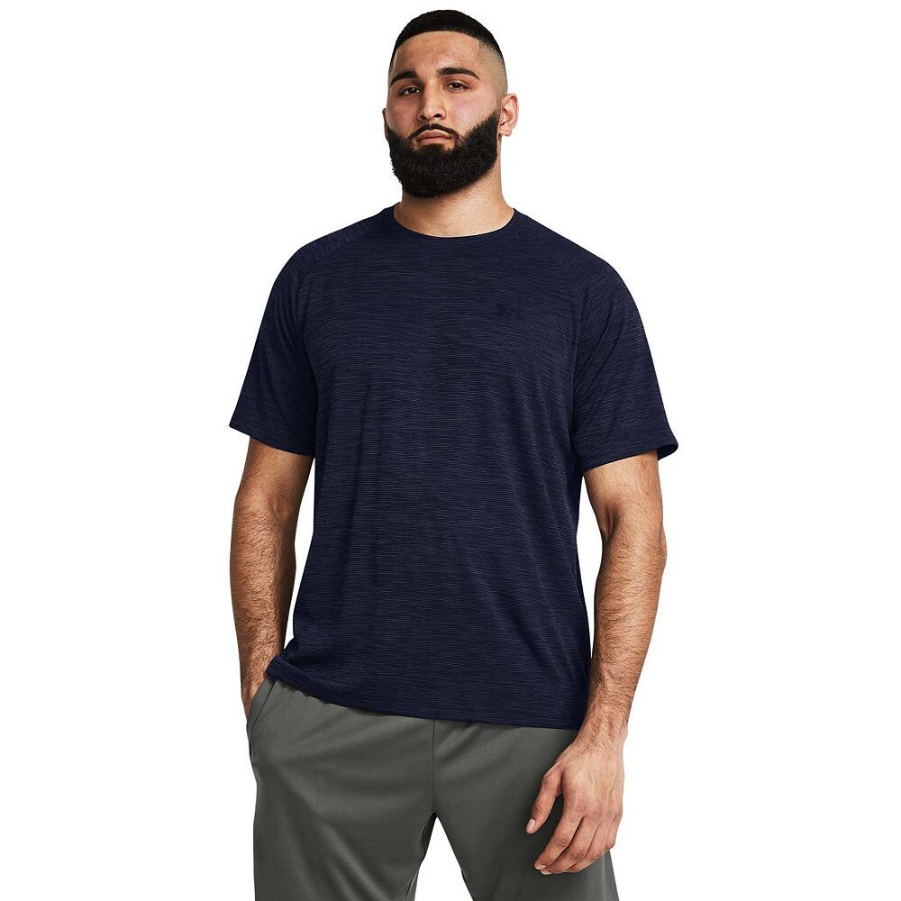 Мужская текстурированная футболка с короткими рукавами Under Armour Tech, цвет Midnight Navy
Мужская текстурированная футболка с короткими рукавами Under Armour Tech, цвет Midnight Navy