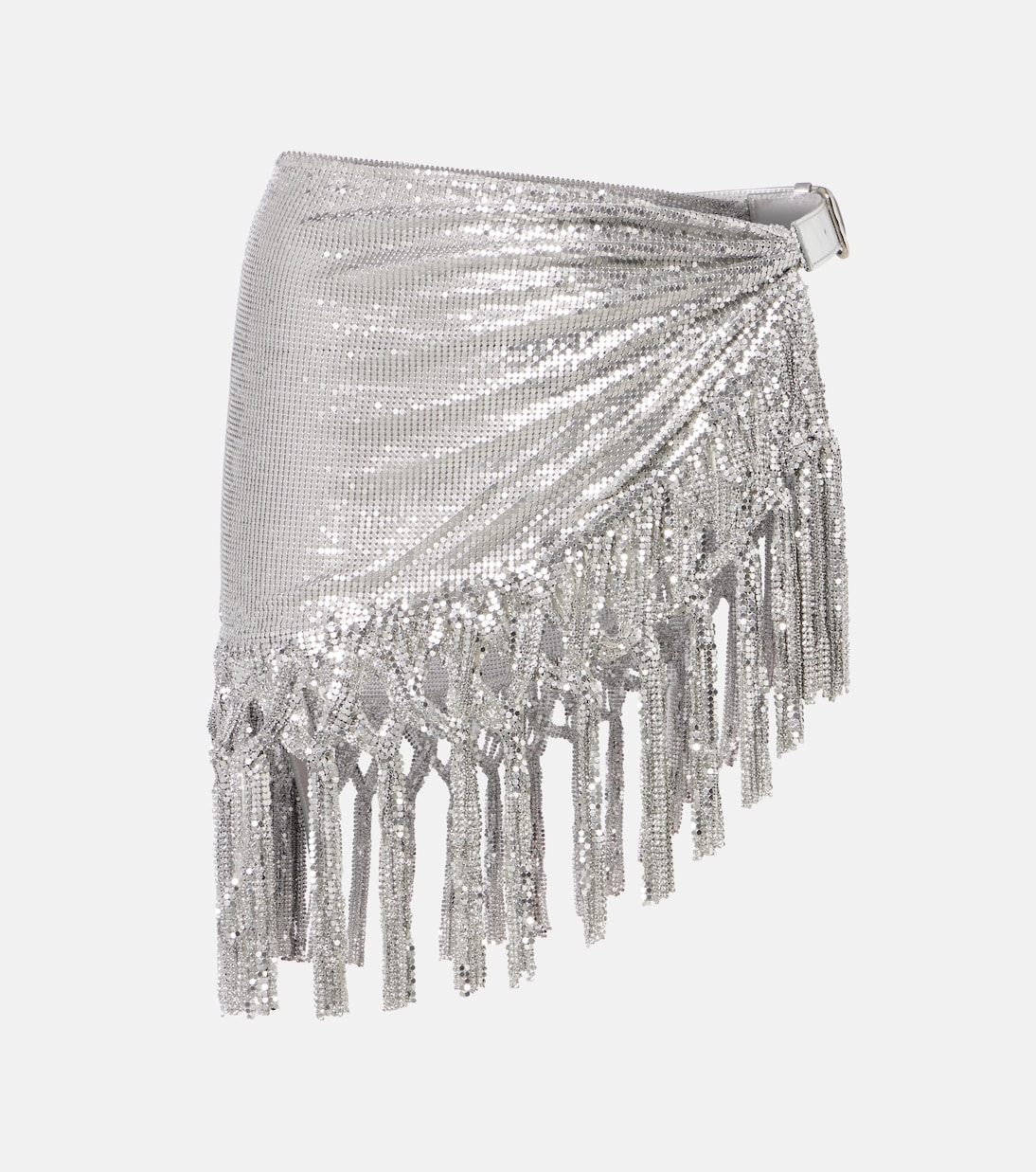 Мини-юбка с кольчужной отделкой и кожаной отделкой Rabanne, серебряный
Мини-юбка с кольчужной отделкой и кожаной отделкой Rabanne, серебряный