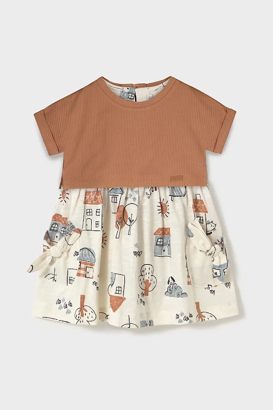 Детское хлопковое платье Mayoral, коричневый
Детское хлопковое платье Mayoral, коричневый
