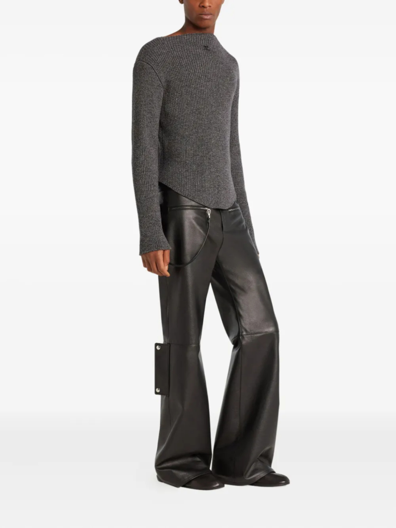 Свитер ребристого плетения Courrèges, серый
Свитер ребристого плетения Courrèges, серый