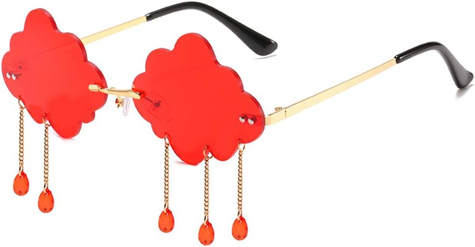 Солнцезащитные очки LASPOR в стиле ретро без оправы для женщин и мужчин, винтажные металлические очки без оправы с подвеской в виде падающих кристаллов и защитой от УФ-излучения UV400, Red
Солнцезащитные очки LASPOR в стиле ретро без оправы для женщин и мужчин, винтажные металлические очки без оправы с подвеской в виде падающих кристаллов и защитой от УФ-излучения UV400, Red