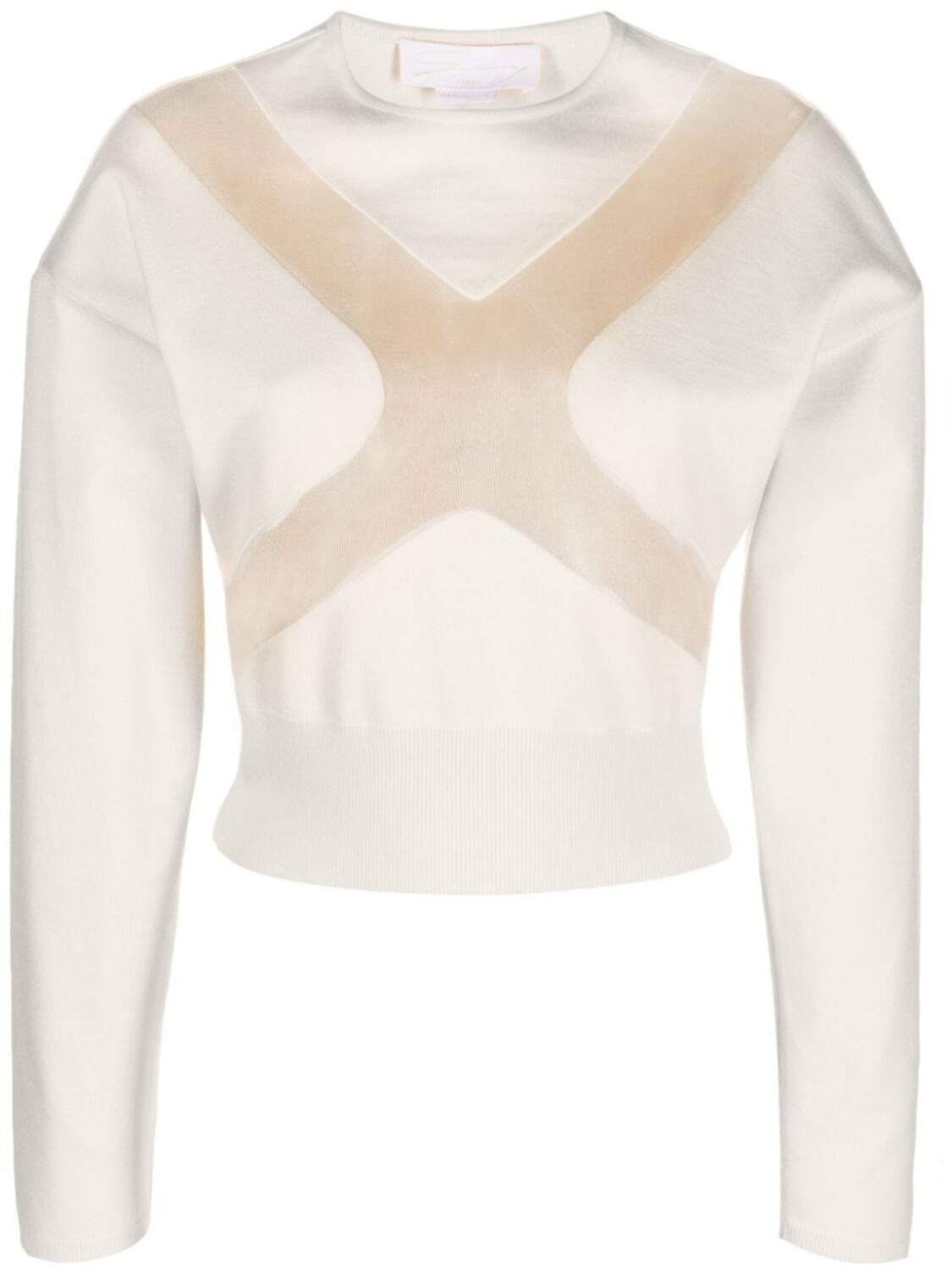 Genny джемпер с прозрачной вставкой, нейтральный цвет
Genny джемпер с прозрачной вставкой, нейтральный цвет