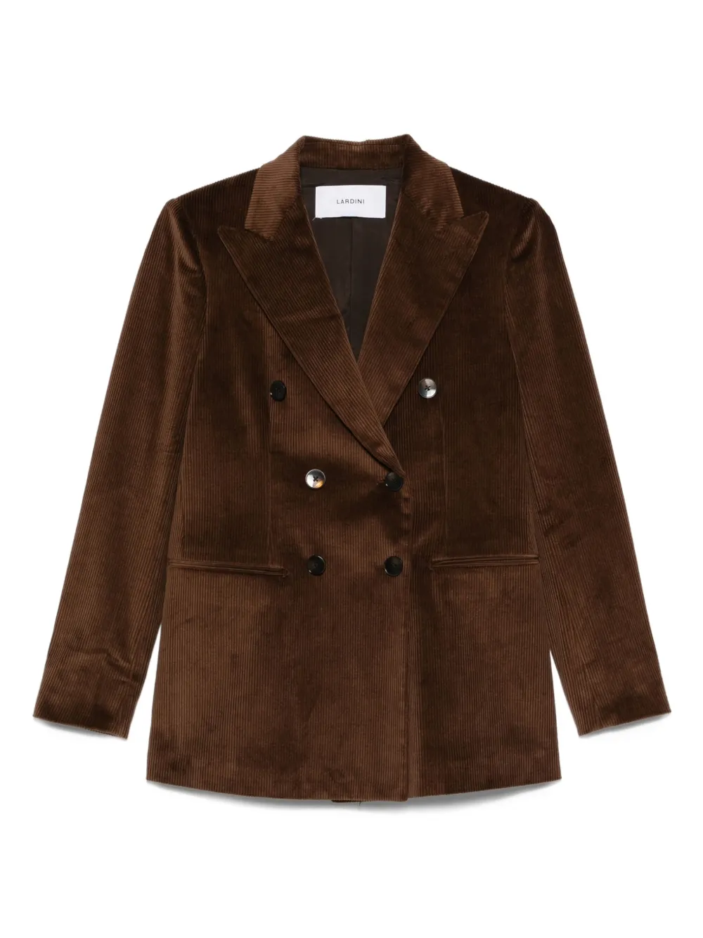 Двубортный вельветовый пиджак Lardini, коричневый
Двубортный вельветовый пиджак Lardini, коричневый