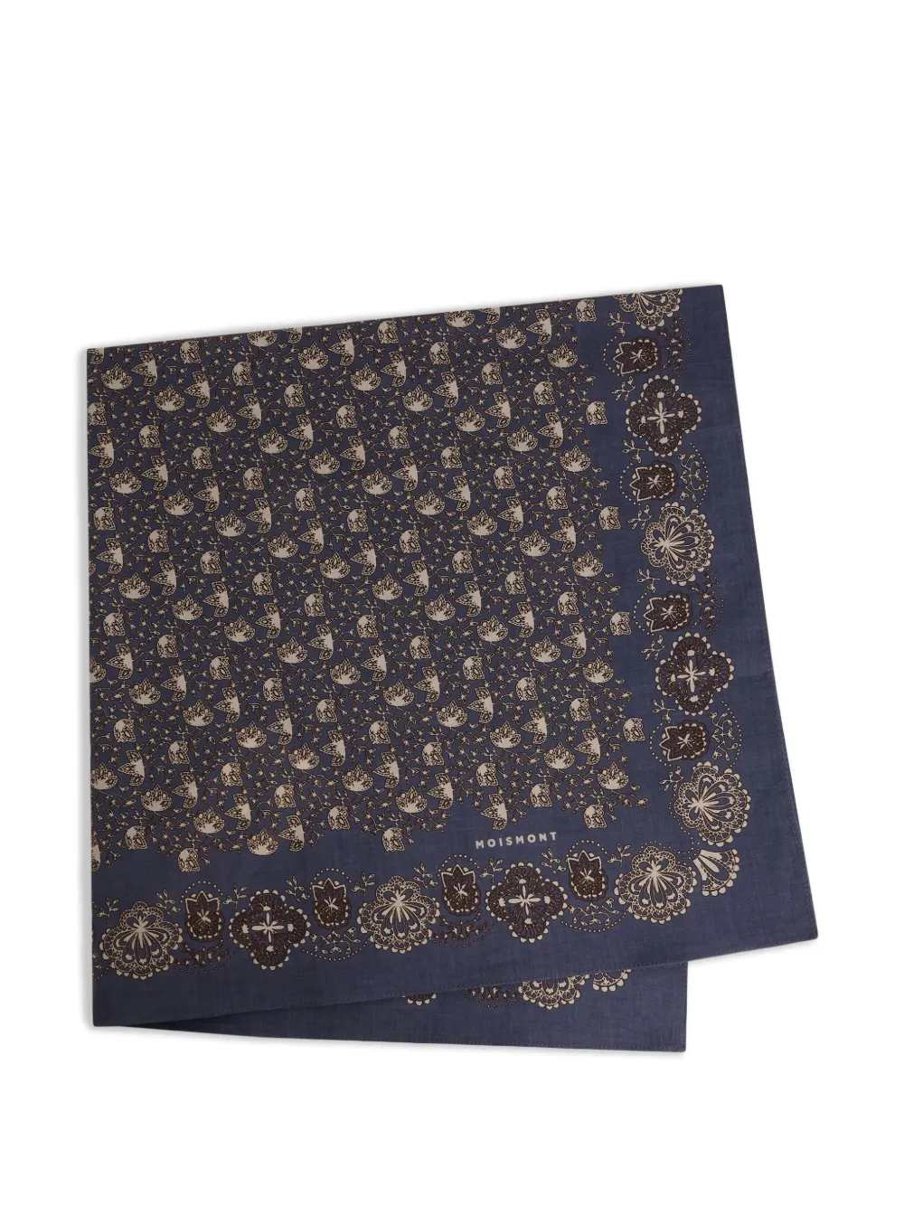 Фуляр с цветочным узором Bonpoint, синий 
Фуляр с цветочным узором Bonpoint, синий