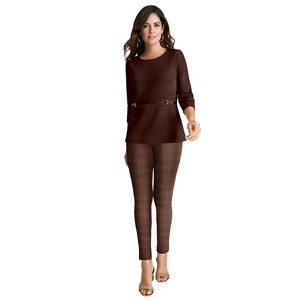 Женский топ с поясом Plus Size Ponte Jessica London, Rich Brown
Женский топ с поясом Plus Size Ponte Jessica London, Rich Brown