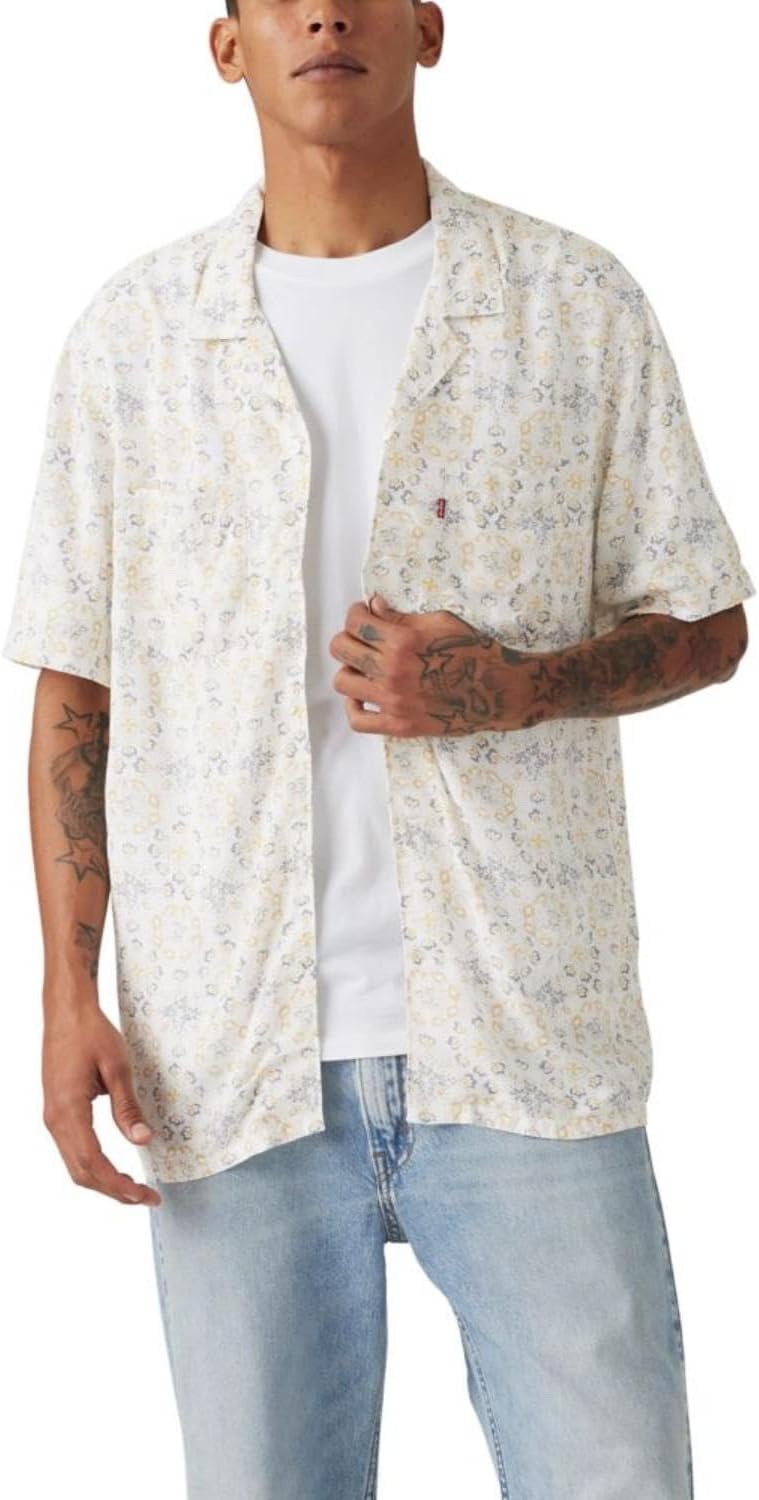 Мужская классическая рубашка Camper с коротким рукавом Levi's, Malachi Tile Egret
Мужская классическая рубашка Camper с коротким рукавом Levi's, Malachi Tile Egret