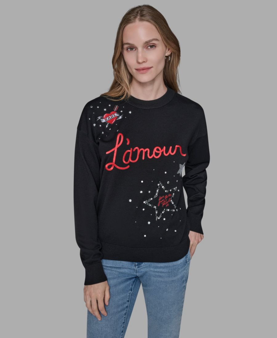 Женский свитер с вышивкой KARL LAGERFELD PARIS, Black
Женский свитер с вышивкой KARL LAGERFELD PARIS, Black