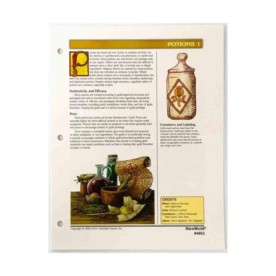 Зелья, Harn - Supplements
Зелья, Harn - Supplements