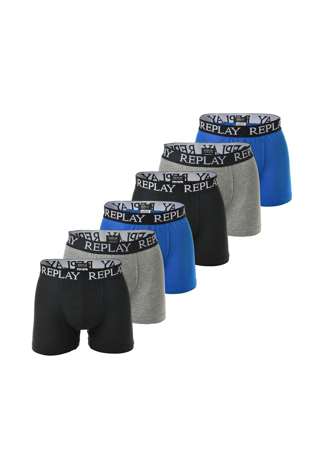 Мужские боксеры, 6 шт в упаковке, хлопок, логотип, однотонные REPLAY, цвет Schwarz/grau/blau
Мужские боксеры, 6 шт в упаковке, хлопок, логотип, однотонные REPLAY, цвет Schwarz/grau/blau