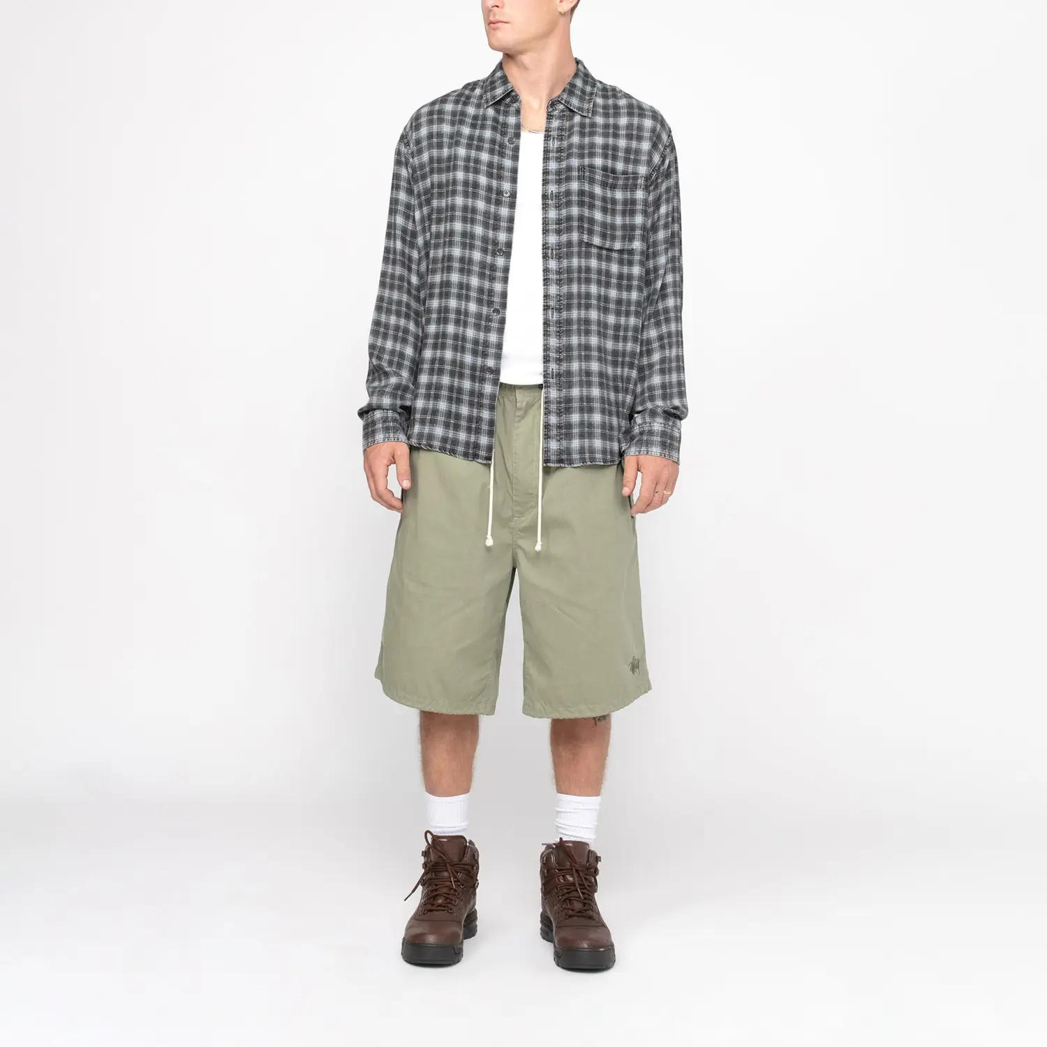 Рубашка в клетку с принтом Matthew Stussy, синий
Рубашка в клетку с принтом Matthew Stussy, синий