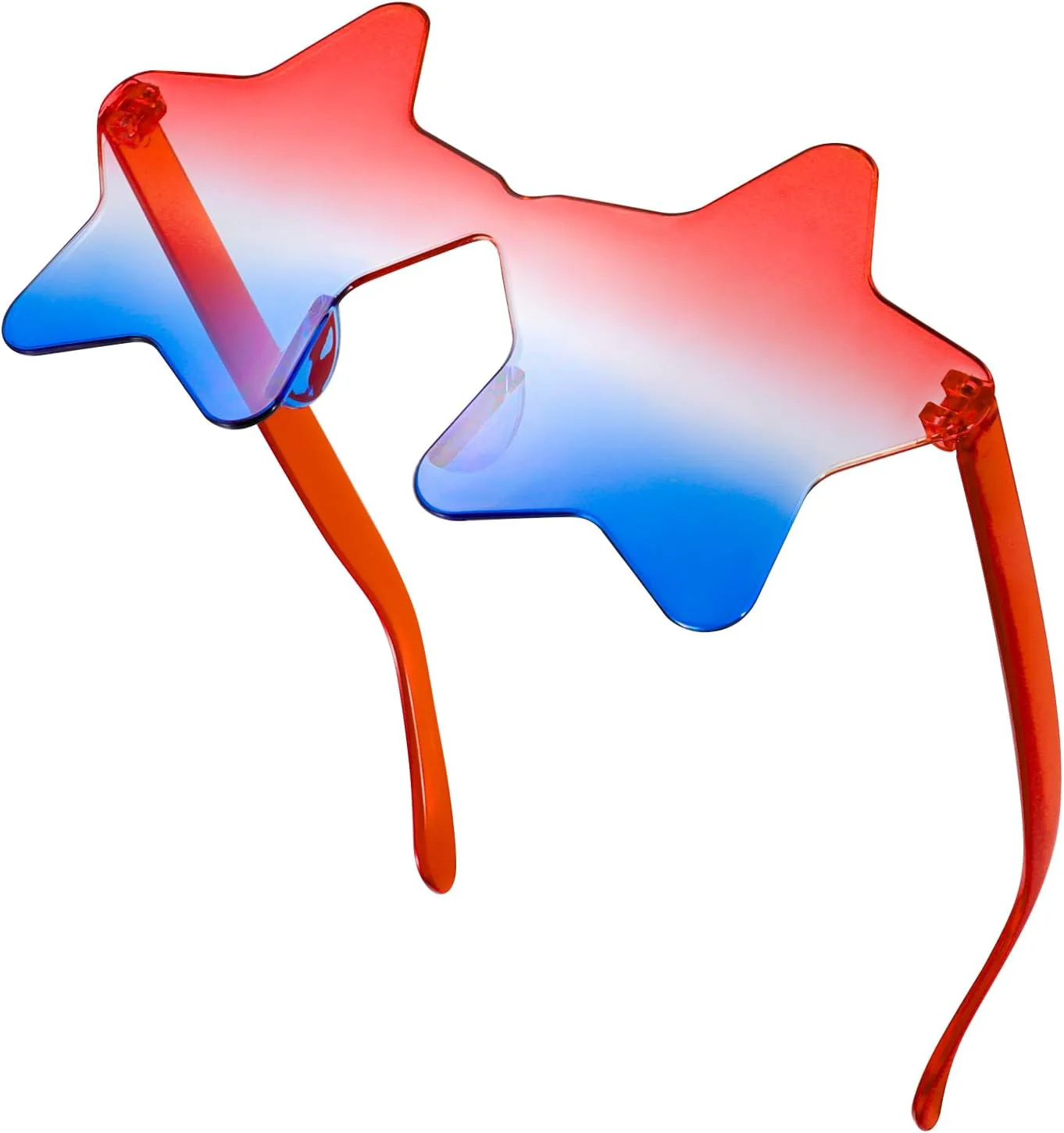 2 шт. солнцезащитных очков без оправы в форме звезды, прозрачные, конфетного цвета, для рождественской вечеринки, в качестве подарка Dazzleimart, Red White Blue
2 шт. солнцезащитных очков без оправы в форме звезды, прозрачные, конфетного цвета, для рождественской вечеринки, в качестве подарка Dazzleimart, Red White Blue