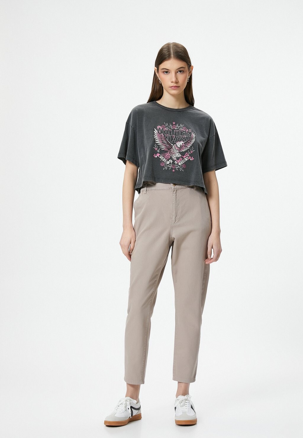 Джинсы зауженного кроя ELASTIC WAISTBAND HIGH RISE CROP LEG POCKETS Koton, бежевый
Джинсы зауженного кроя ELASTIC WAISTBAND HIGH RISE CROP LEG POCKETS Koton, бежевый