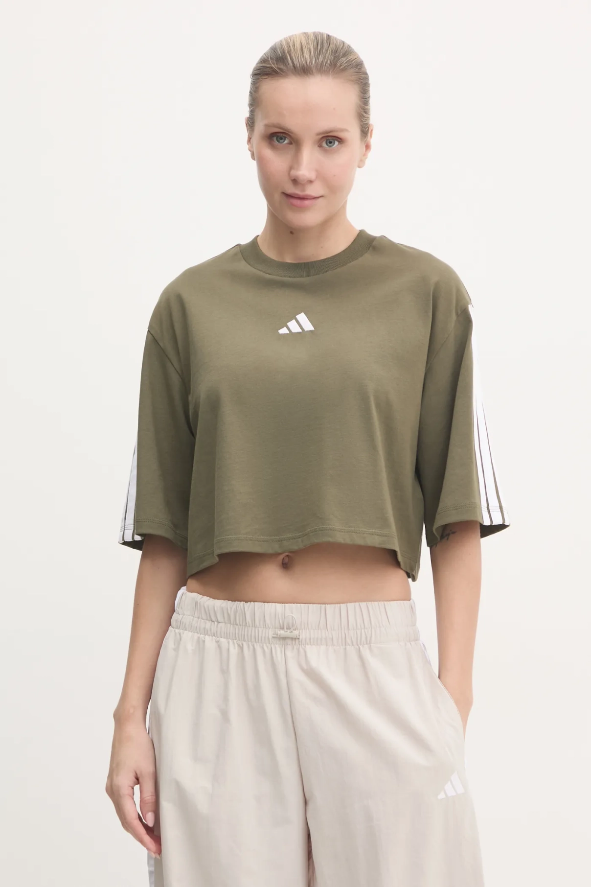 Хлопковая футболка Essentials adidas, зеленый
Хлопковая футболка Essentials adidas, зеленый