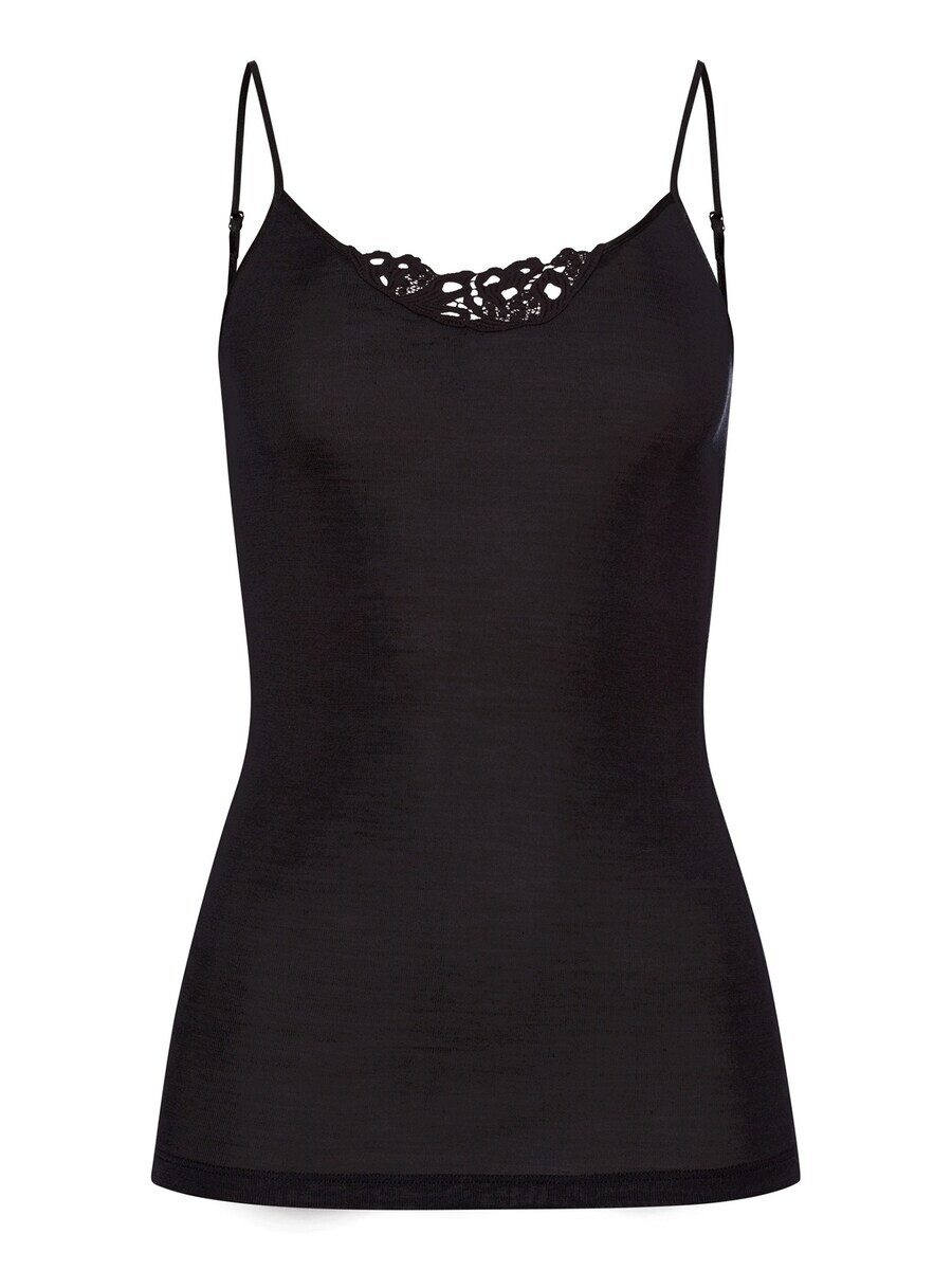 Топ на тонких бретельках Hanro Top Woolen Silk, черный
Топ на тонких бретельках Hanro Top Woolen Silk, черный