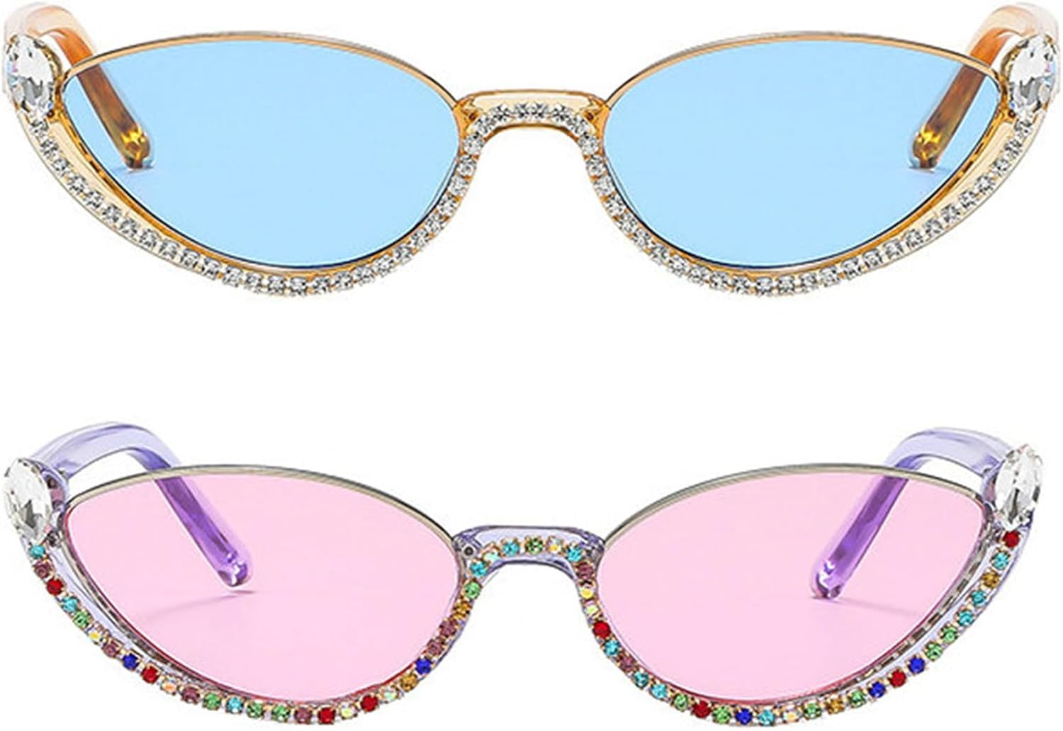 Солнцезащитные очки Helena Fashion в маленькой оправе с блестками и стразами, модель «кошачий глаз», ретро-очки в узкой оправе «кошачий глаз» с бриллиантами, Purple+blue
Солнцезащитные очки Helena Fashion в маленькой оправе с блестками и стразами, модель «кошачий глаз», ретро-очки в узкой оправе «кошачий глаз» с бриллиантами, Purple+blue