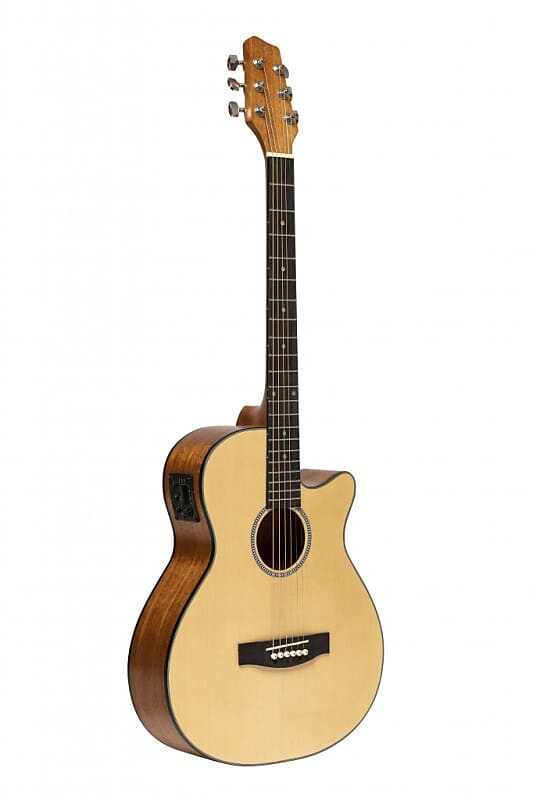 Акустическая гитара Stagg SA25 ACE SPRUCE Auditorium Cutaway Spruce Top Okoume Neck 6-String Acoustic-Electric Guitar
Акустическая гитара Stagg SA25 ACE SPRUCE Auditorium Cutaway Spruce Top Okoume Neck 6-String Acoustic-Electric Guitar