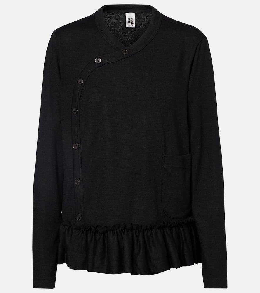 Верх с рюшами из шерсти Noir Kei Ninomiya, Black
Верх с рюшами из шерсти Noir Kei Ninomiya, Black