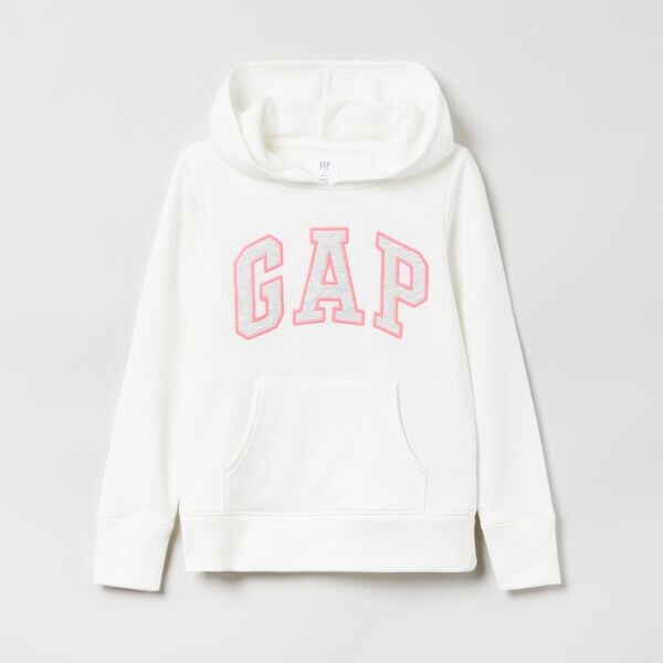 Толстовка с капюшоном и нашивкой-логотипом Gap, белый 
Толстовка с капюшоном и нашивкой-логотипом Gap, белый