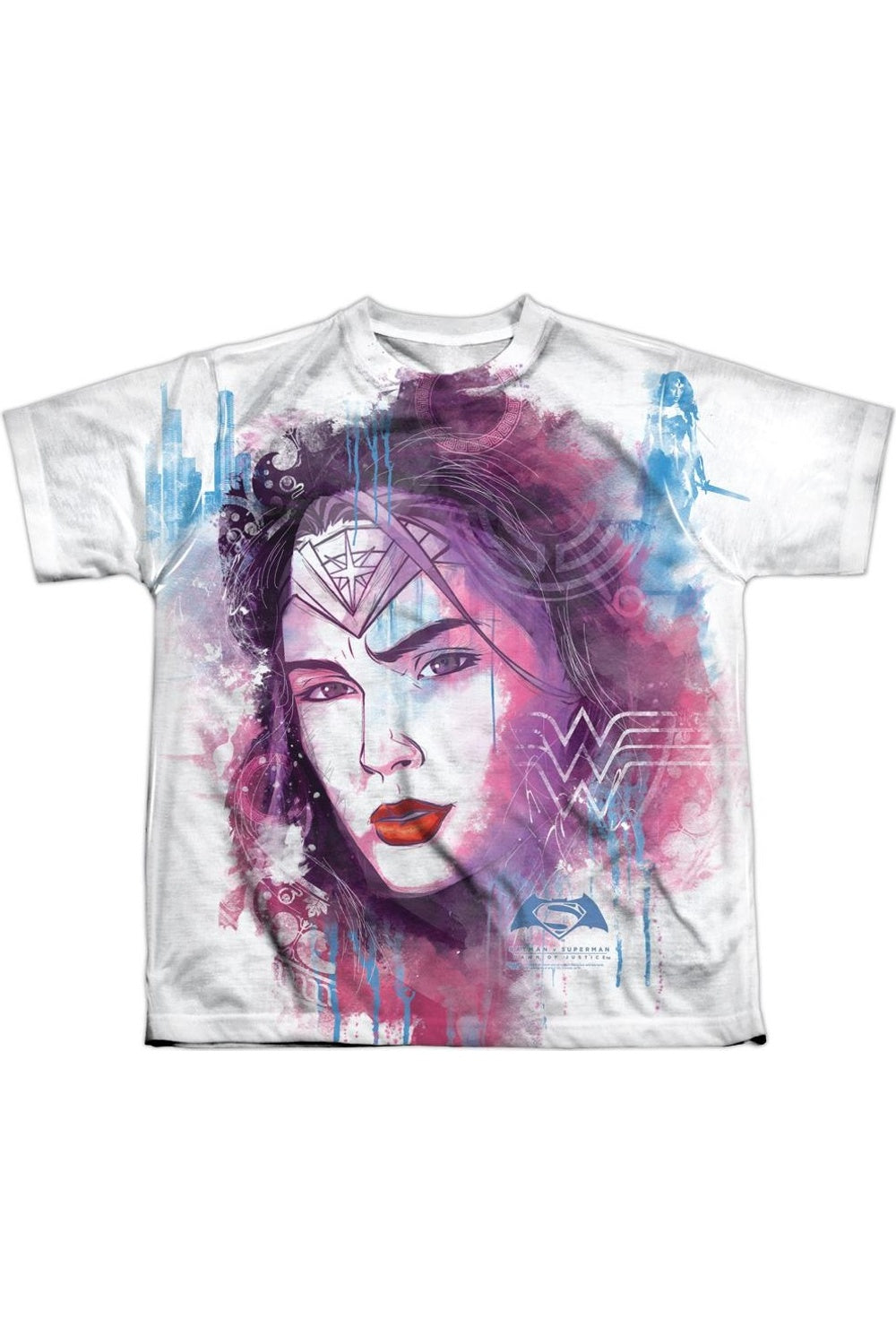 Футболка молодежная Batman V Superman с принтом "Акварельная Чудо-женщина" Gildan, белый 
Футболка молодежная Batman V Superman с принтом "Акварельная Чудо-женщина" Gildan, белый