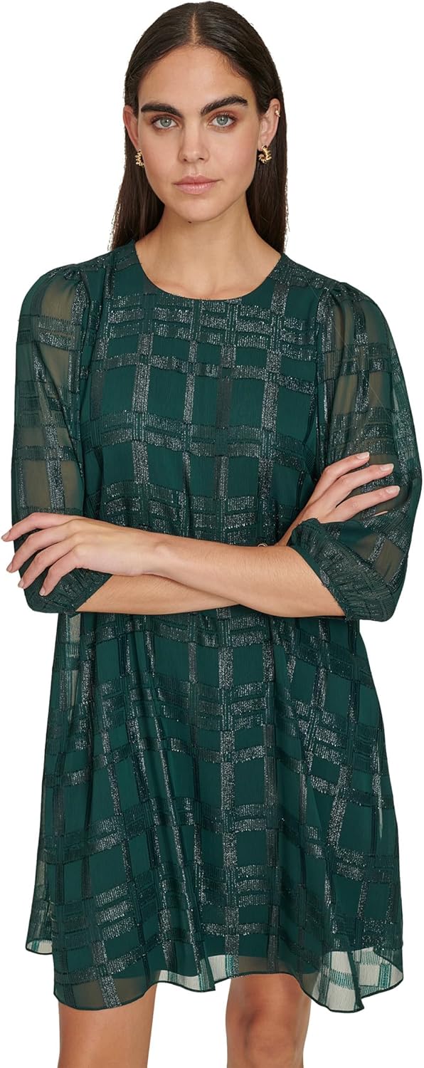 Женское блестящее шифоновое платье Calvin Klein, Malachite
Женское блестящее шифоновое платье Calvin Klein, Malachite