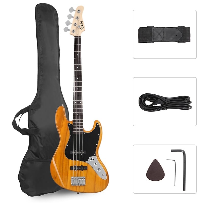 Басс гитара Glarry GJazz Electric Bass Guitar Black pickguard Transparent Yellow
Басс гитара Glarry GJazz Electric Bass Guitar Black pickguard Transparent Yellow
