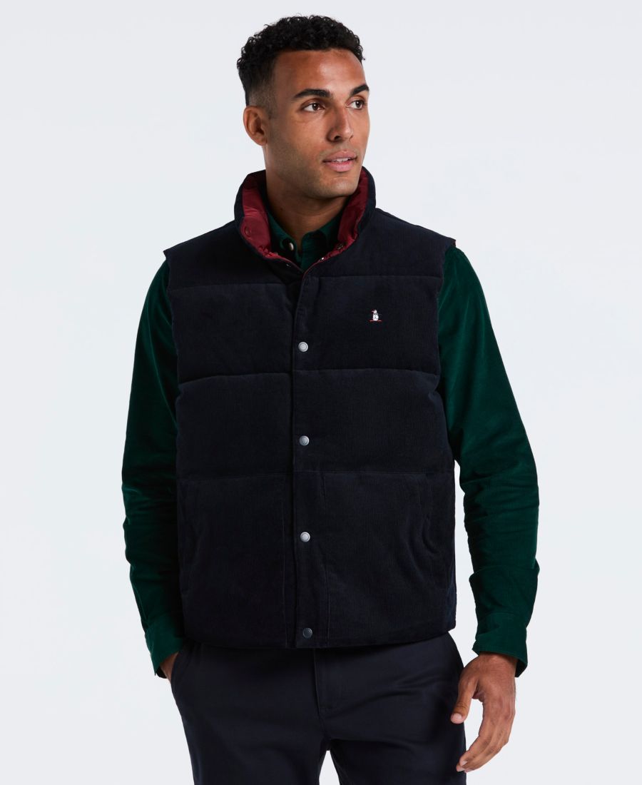 Мужской двусторонний вельветовый пуховый жилет Original Penguin, Dark sapphire
Мужской двусторонний вельветовый пуховый жилет Original Penguin, Dark sapphire