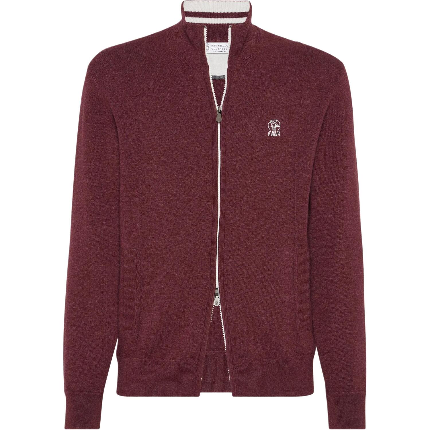 Кардиган с высоким воротником на молнии Brunello Cucinelli, темно-красный
Кардиган с высоким воротником на молнии Brunello Cucinelli, темно-красный